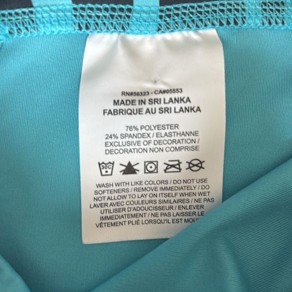 Nike Dri-FIT Zebra Print Leggings in Teal/Black Size Small EUC - Picture 3 of 6